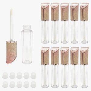 Jolie Gold and White Lip Gloss Tubes